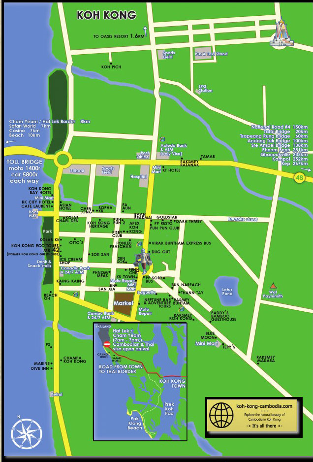 Koh Kong Cambodia Map